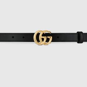 Gucci- GG Marmont Thin Leather Belt